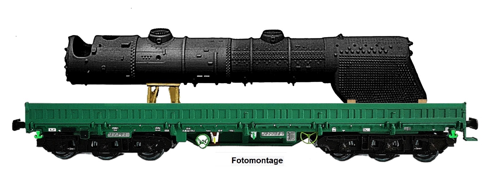 NPE Modellbau NW22942 - H0 - Schwerlastwagen Samms als Bahndienstwagen 'RAW Meinigen' mit Reko-Kessel, DB, Ep. IV - Exklusivmodell